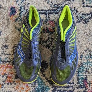 Saucony Kinvara TR2 Vibrant Blue and Lime Sample Trail Shoes